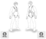 დაცვის ულვაში კარაბინით Lanyard ABSORBICA-Y MGO INT 80CM  L012BB00 - Image 4